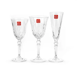 RCR Melodia Crystal Drinkware Set, 18 Pieces for 6 Persons, Made In Italy
