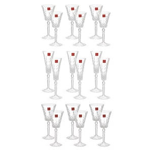 RCR Marilyn Drinkware Set, 18 Pieces for 6 Persons, Crystal - transparent