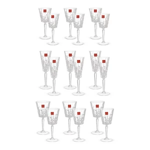 RCR Etna Drinkware Set, 18 Pieces for 6 Persons, Crystal - transparent