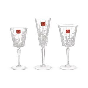 RCR Etna Drinkware Set, 18 Pieces for 6 Persons, Crystal - transparent