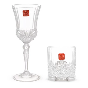 RCR Aurea Drinkware Set, 12 Pieces for 6 persons, Crystal - Transparent