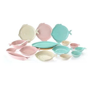 Dinner Set , 27 pieces, Fish shape , High Quality Porcelain - Multi colors
