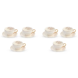Royal Coffee Set, 12pieces for 6 Persons, Porcelain - White