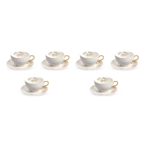 Royal Coffee set, 12pieces for 6 Persons, Porcelain - Grey