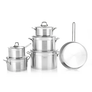 Vivaldi Cookware Set, 11 Pieces, Stainless Steel, Silver
