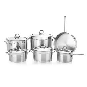 Vivaldi Cookware Set, 11 Pieces, Stainless Steel, Silver