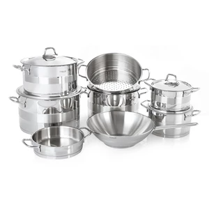 Vivaldi Cookware Set, 13 Pieces, Stainless Steel, Silver