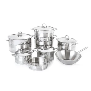 Vivaldi Cookware Set, 13 Pieces, Stainless Steel, Silver