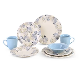Porser Porcelain Dinner Set, 30 Pieces for 6 Persons - Blue