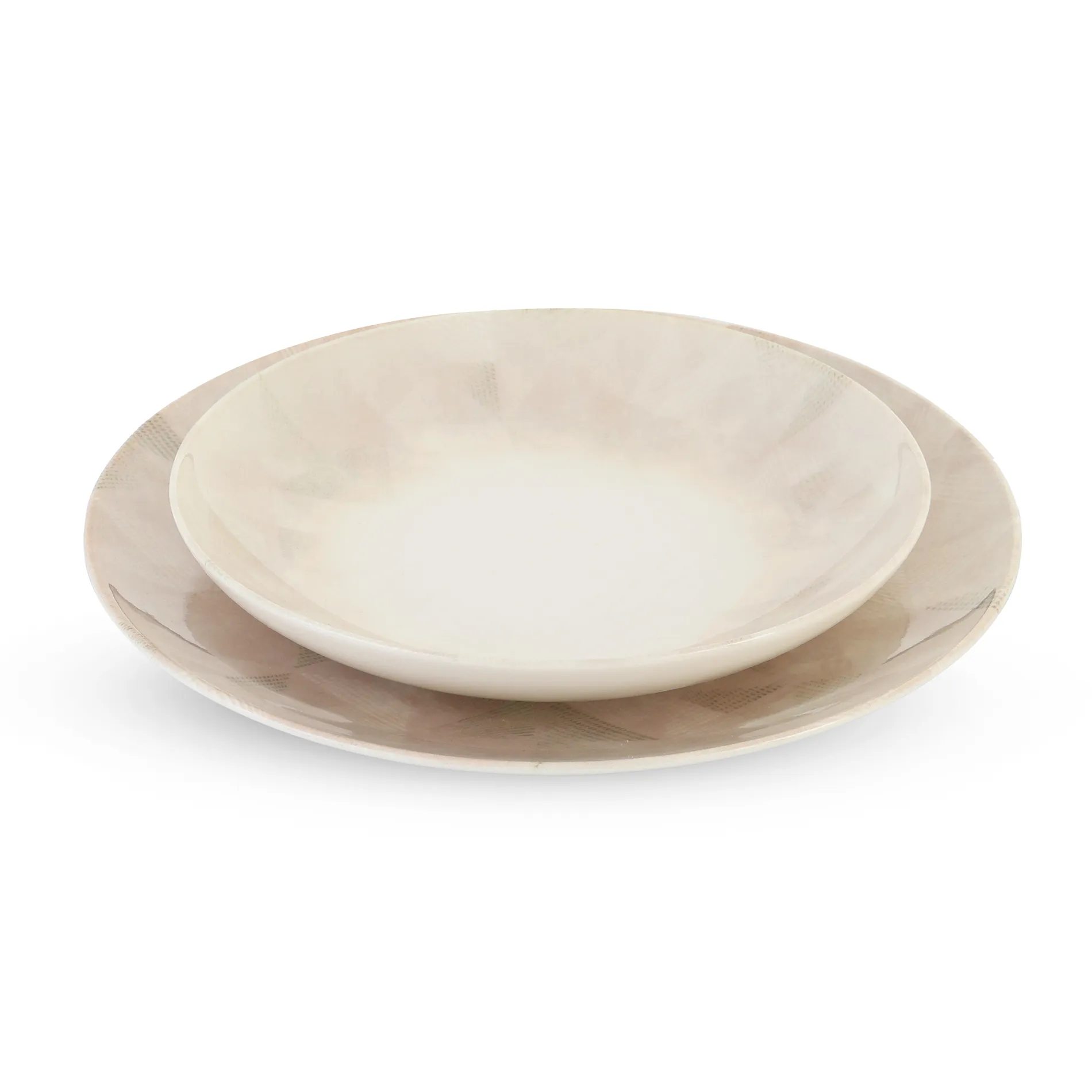 Porser Dinner Set, 24 Pieces for 5 Persons, Porcelain - Olive