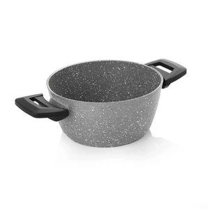 Ecoten Cookware Set, 9 Pieces, Granite with Stainless Steel Cover, Gray