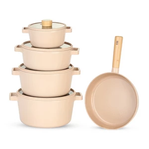 Neoflam Ceramic Cookware Set, 11 Pieces, Fika Peach Color, Made In Korea