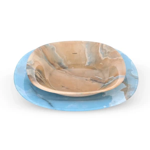 Luminarc Gismon Dinner Set, Arcopyrex, 46 Pieces, Square - Blue