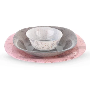 Luminarc Mermex Dinner Set, Arcopyrex, 46 Pieces, Square - Pink